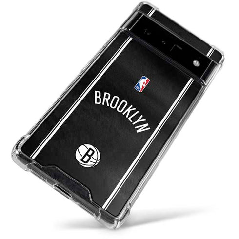 NBA Brooklyn Nets Jersey Google Pixel 6 Clear Case